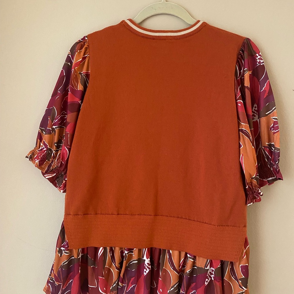 Rio & Rían Rust Mixed-Sleeve Pullover Top - Picture 7 of 7